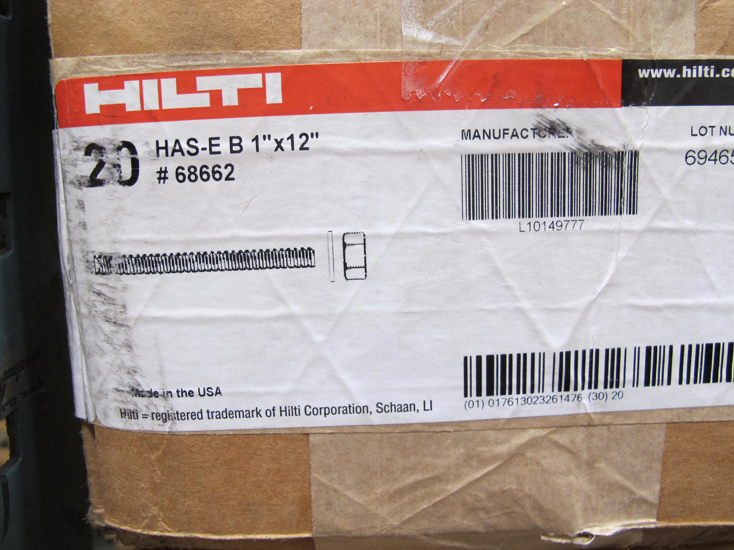 LOT TO INCLUDE: LARGE QUANTITY OF HILTI ANCHORS AND BOLTS. LOADING & HANDLING FEE $15-4210